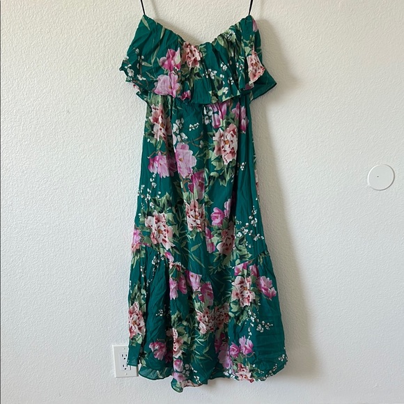 City Chic Strapless Floral Ruffle Dress - Picture 2 of 5